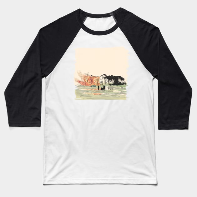 Andrei Tarkovsky's The Sacrifice Illustration Baseball T-Shirt by burrotees